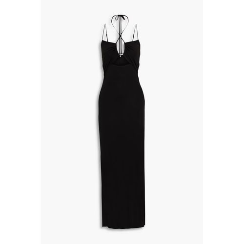 knee length dresses for ladies One Shoulder Sleeveless Ruffle Maxi Bodycon Dress HT10450 main image 1
