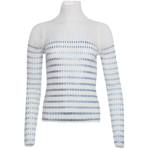 Jean Paul Gaultier Striped Crew-Neck Jumper White for Women