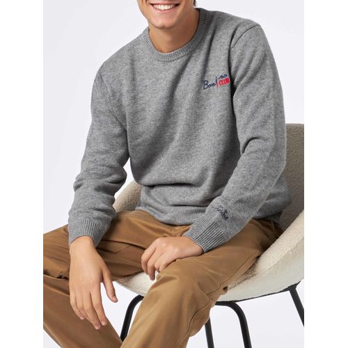 MC2 Saint Barth Man Crewneck Sweater With Bombardino Ski Club