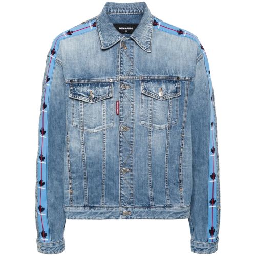 DSQUARED² DSQUARED2 Dan Logo-Panels Denim Jacket Blue for Men