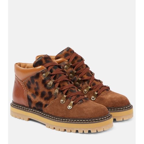 See By Chloé Eileen Leopard-Print Suede Lace-Up Boots for Women