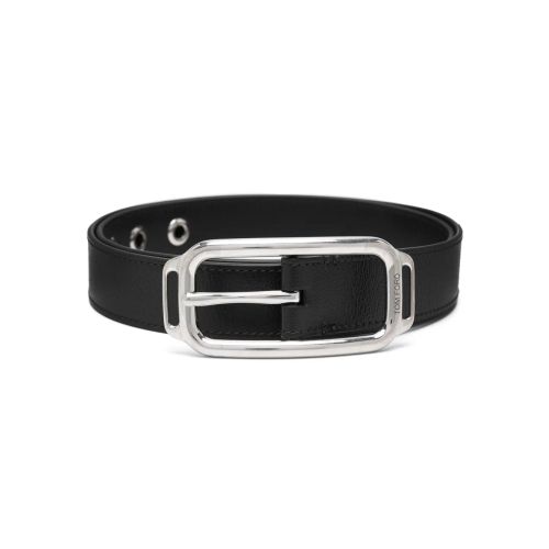 TOM FORD Stadium Buckle Belt Black for ผู้ชาย
