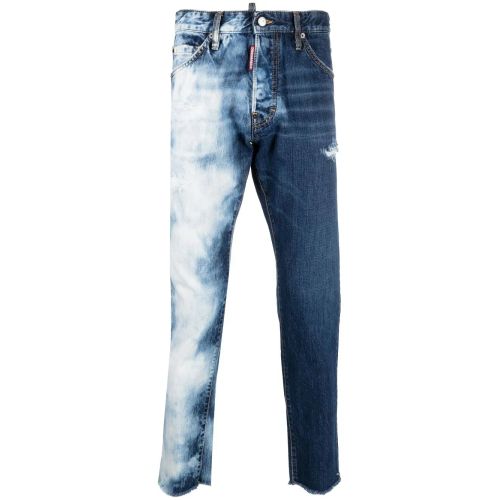 DSQUARED² DSQUARED2 Washed-Denim Straight-Leg Jeans Blue untuk Pria