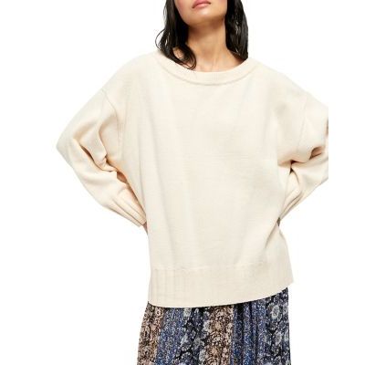 Womens cream tunic sweater Clearance