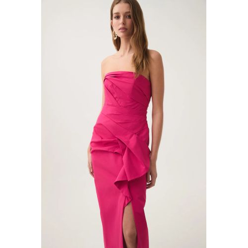 knee length dresses for ladies Quintessa Dress - Deep Crimson