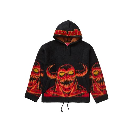 Supreme Toy Machine Zip Up Hooded Sweater Black for Men