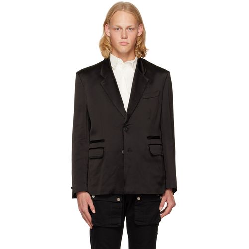 C2H4 Black Inside-Out Smoke Tailored Blazer for Men 