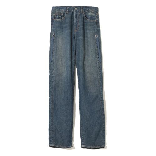 Undercover Linen Straight-Leg Jeans Blue
