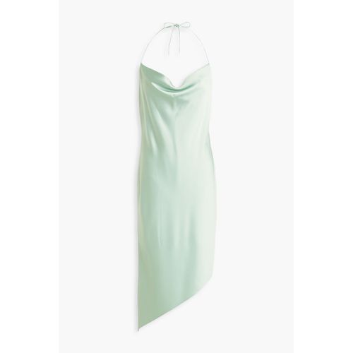 ALICE + OLIVIA Alice Olivia - Harmony Draped Satin-Crepe Mini Slip Dress -  Blue - US 10 for Women