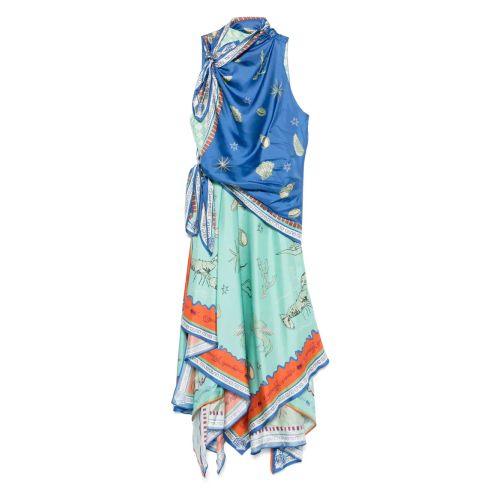 ALEMAIS Surrealist Summer Scarf Dress - Blue for Women