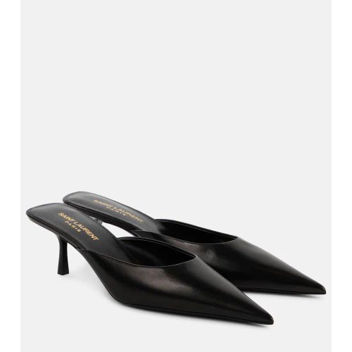 Saint Laurent Barbara 55 Leather Mules for Women