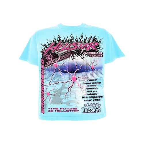 Hellstar Neuron Tour T-Shirt Light Blue for Men