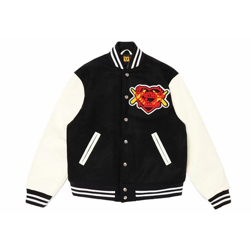 Human Made X KAWS Varsity I Jacket Black for Men