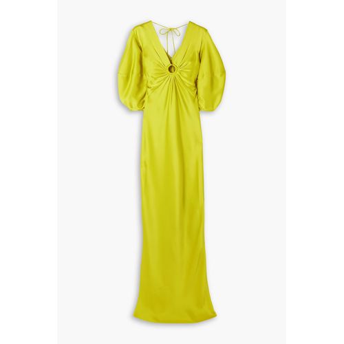 Stella McCartney Satin V-Neck Dress - Green for Women