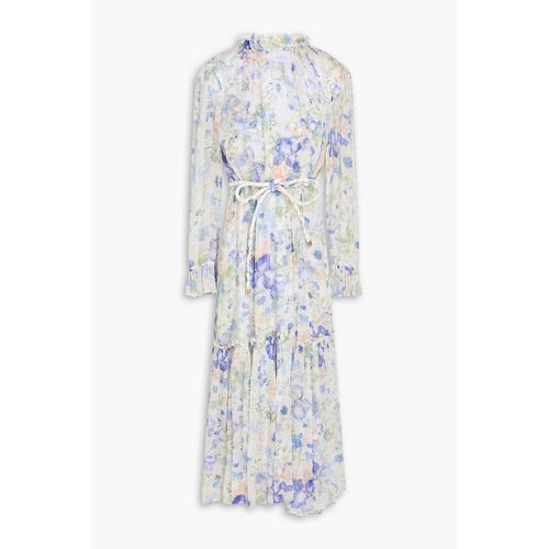 blue floral zimmermann dress Zimmermann August Long Sleeve Mini Dress, Dusty Blue Floral, Size 4 main image 0