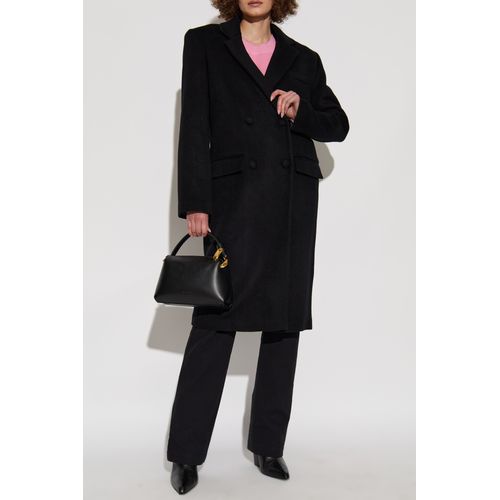 IRO Pre-Owned X Anja Rubik Leather Coat Black for Women