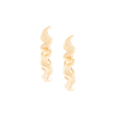 Buy Niomo Kara Zigzag Shaped Hoop Earrings Gold At Goxip • handmade with in london • worldwide shipping • visit our shop. goxip