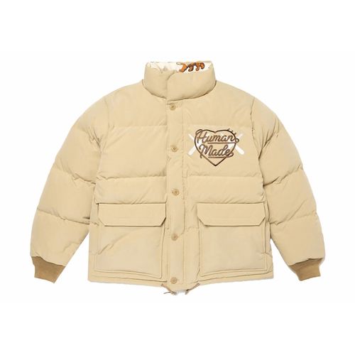 Human Made X KAWS Down Jacket Beige for ผู้ชาย