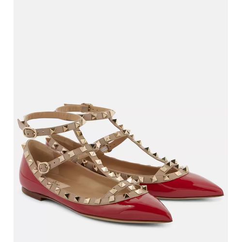 Valentino Garavani Rockstud Patent Leather Ballet Flats for Women