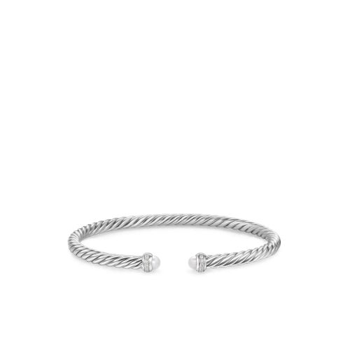 David Yurman Sterling Silver Cablespira Flex® Diamond Bracelet (4mm)