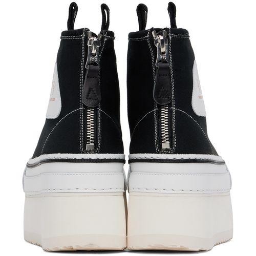 R13 Black Courtney Platform High Top Sneakers for Women