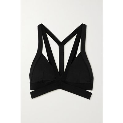 Buy Alo Yoga Nadi Cutout Stretch Sports Bra Black At Goxip